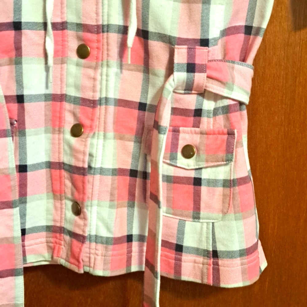 Juniors Self Esteem Short Sleeve Button Up Jacket Size Medium - Picture 5 of 10